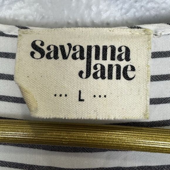 Savanna Jane Womens Floral Embroidered V Neck Tunic Top Size L Boho Peasant - Picture 9 of 10